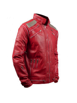 Beat It Real Red Celebrities Leather Jackets