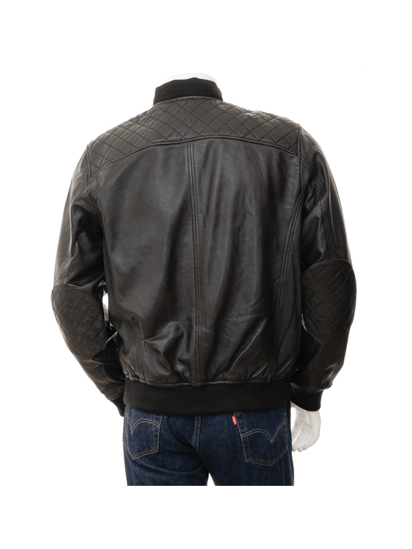 Best Quilted Bomber Style Leather Jacket