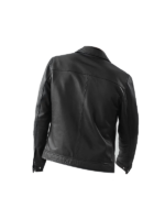 Black Biker Bomber Style Leather Jacket