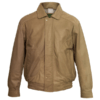 Bomber Style Camel Skin Leather Jacket