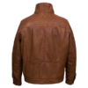 Biker Collar Bomber Style Leather Jacket. The natural handle and texture of this leather is perfect for the rich Tan colourway to create a great classic