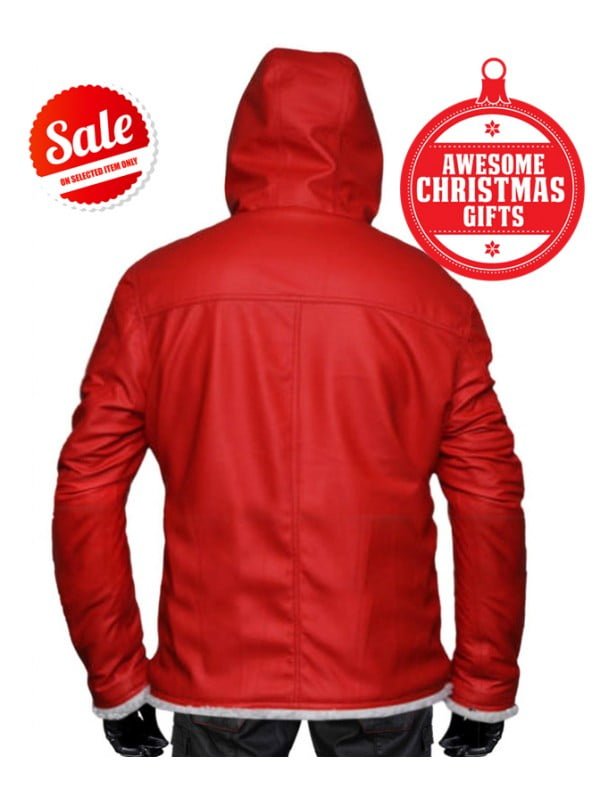 Christmas Special Santa Real Linning Leather Jacket