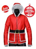 Christmas Special Santa Real Linning Leather Jacket