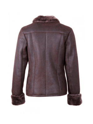 Gillian Style Sheepskin Aviator Leather Jacket