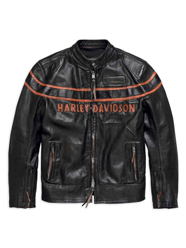 Harley Davidson Motorcycle Double Ton Slim Fit Leather Jacket
