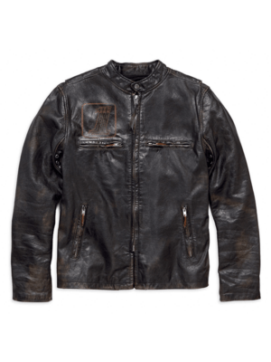 Harley Davidson Motorcycle Speed Distressed Slim Fit Leather Jacket