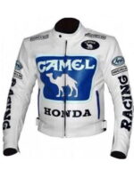 Max Biaggi Camel Honda Style Leather Motogp Jacket