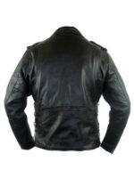 Men's Biker Belt Style Leather Fashion Jacket