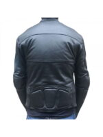Mens Black Genuine Leather Fashion Jacket