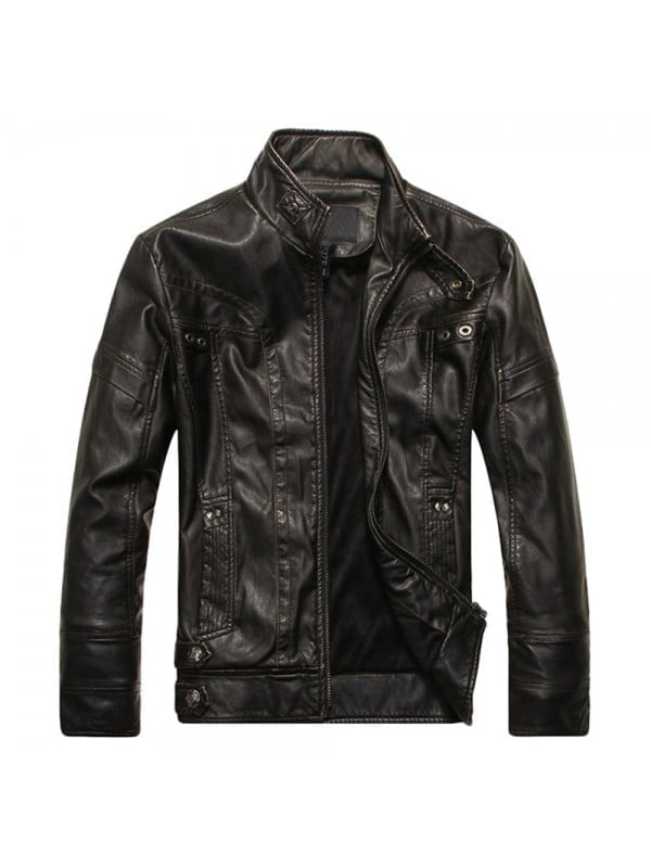 MEN'S VINTAGE STYLE BLACK LEATHER FASHION JACKET MEN'S VINTAGE STYLE BLACK LEATHER FASHION JACKET