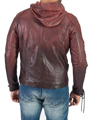 Red Hooded Style halloween Leather jackets