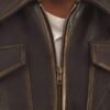 Aaron Brown Style Leather Bomber Jacket
