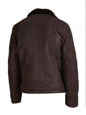Brown Fur Collar Fashion Leather jacket
