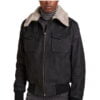 Fur Collar Style Leather jacket