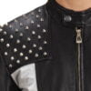 Shapron Studded Style Leather Biker Jacket