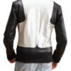 Texan Silver Black Style Leather Bomber Jacket