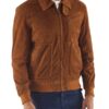 Tomchi Tan Suede Style Leather Jacket