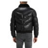 Black Fur Bomber Style leather jackets