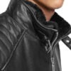 Fur Collar Style Black Leather Jackets