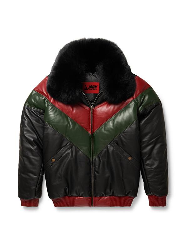 V-Bomber-Two-Tone-Red-Green-Black-Leather-Jacket