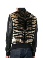 Animal Print Mens Leather Jacket