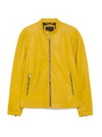 Yellow Mens Leather Fashion Jacket