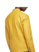 Yellow Mens Leather Fashion Jacket