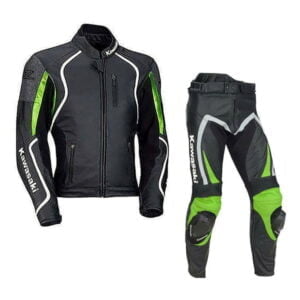 Kawasaki Ninja Motorcycle Racing Leather Suit with a tough and solid cowhide calfskin outwardly and mesh lining inside the suit gives solace and assurance.