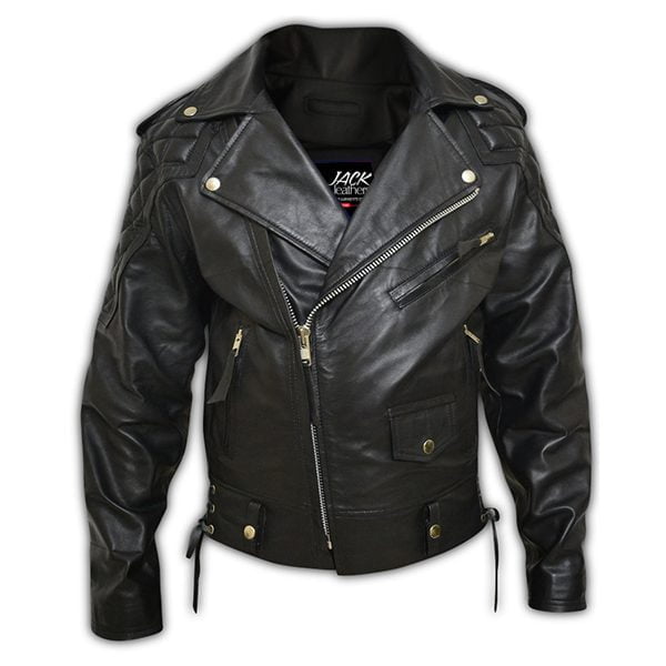 Mens-Quilted-Side-Lace-Up-Designers-Biker-Leather-Jacket