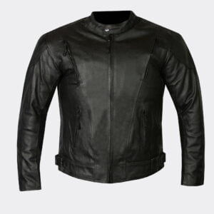 HIGHLY VENTILATED MOTORCYCLE LEATHER CRUISER ARMOR TOURING JACKET FOR MEN