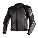 Black Super Speed D1 Perforated Motorcycle Leather Jacket