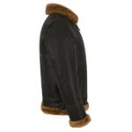 Real Shearling B3 Sheepskin Leather Brown Flying Fur Jacket