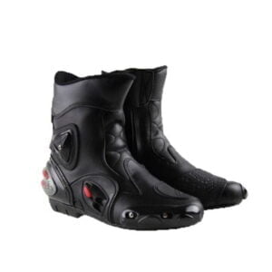 Black Real Quality Genuine Cow hide Leather Motorbike Touring Boot
