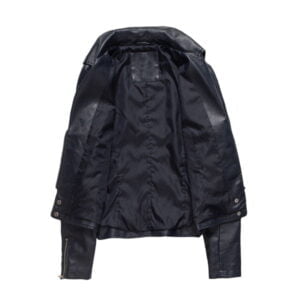 Custom Black Sherpa Fashion Women Winter Leather Jacket