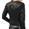 Real Leather Woman Jacket With Zip Cuffs
