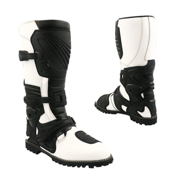 White Outdoor Rank Motorcycle Protective Breathable Shoes White Outdoor Rank Motorcycle Protective Breathable Shoes
