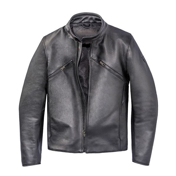 Mens Black Real Quality Leather Motorcycle Jacket