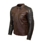 Mens Brown Chase Motorbike Leather Jacket