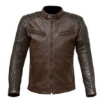 Mens Brown Chase Motorbike Leather Jacket