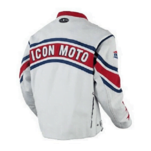 Icon Moto Motorcycle Leather Jacket with CE Approved Armor