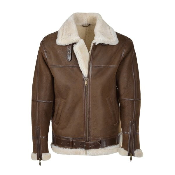 Men-Umber-Brown-Shearling-Leather-Jacket Men Umber Brown Shearling Leather Jacket