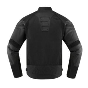 Back Zipper Vents Icon Motorcycle Leather Jacket
