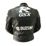 Black Suzuki Motorcycle Leather Jacket