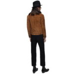 Brown Vintage Suede and Shearling Leather Jacket