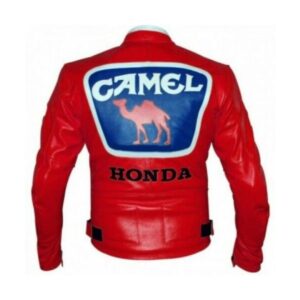 Honda Repsol Camel Motorcycle Cowhide Leather Street Racing Motorbike Jacket