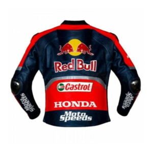 Honda Repsol Red Bull Motorcycle Cowhide Leather Street Racing Motorbike Jacket