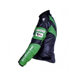 Kawasaki Team Black and Green Sports Biker Leather Jacket
