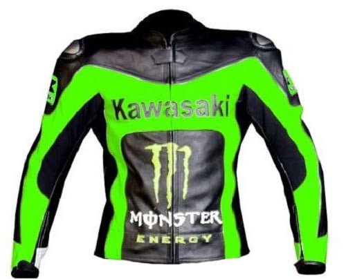 Mens-Green-Black-Kawasaki-Ninja-Motorcycle-Racing-Leather-Jacket