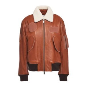 Shearling-Lined Suede Real Fur-Trimmed Leather Jacket