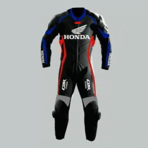 Honda CBR Motorbike MotoGp Black Leather Racing Suit
